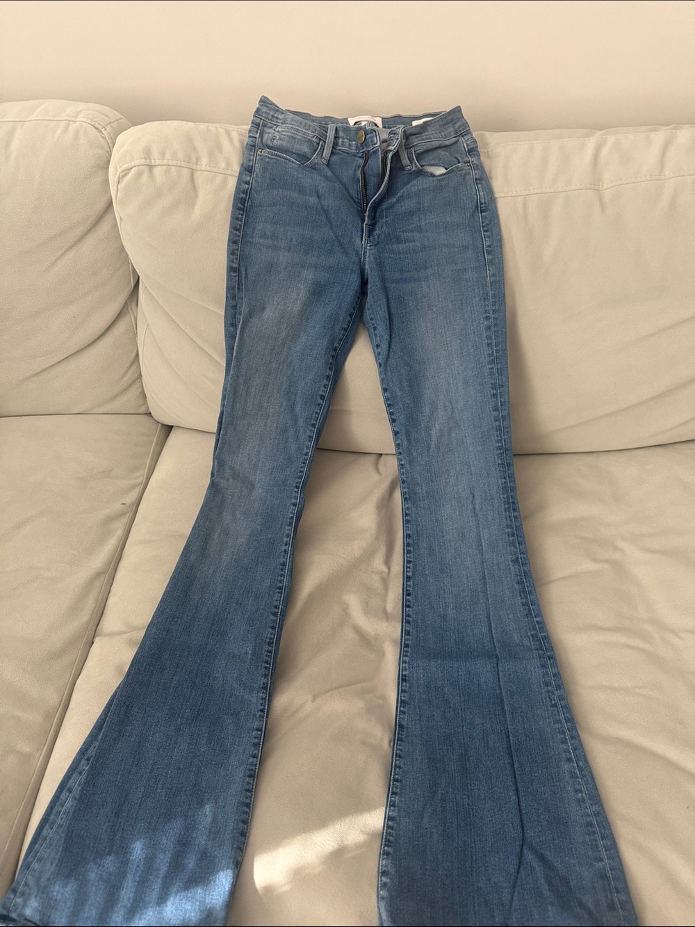 Frame Denim Light Blue Flare Jeans